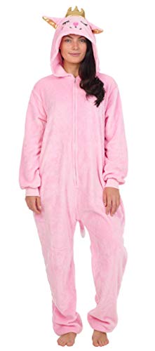 CityComfort Pijamas Enteros de Animales Mujer de Una Pieza Suaves, Disfraz Halloween Mujer Unicornio Gato Búho, Pijama Mono Entero Manga Larga Capucha, Regalos para Chicas (S, Gato de la Reina)