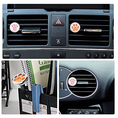 Cizen Clip Aromaterapia para Coche, Difusor de Aceite Esencial con 20 Pastillas de Fieltro de Repuesto, para su Coche,Oficina,Habitación u Otros Lugares Interiores