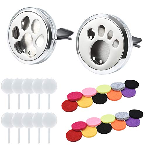 Cizen Clip Aromaterapia para Coche, Difusor de Aceite Esencial con 20 Pastillas de Fieltro de Repuesto, para su Coche,Oficina,Habitación u Otros Lugares Interiores