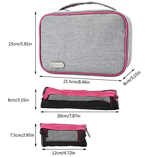 Cizen Neceser Maquillaje, Impermeable Maquillaje Bolsa Organizador para Viaje Casero de Mujeres, Adecuado para Guardar Cosméticos, Artículos de Tocador, Otros Artículos Pequeños(Gris)