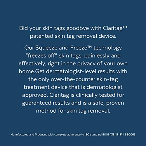 Claritag - Dispositivo para la eliminación de acrocordones - Tecnología «presiona y congela» - Set para 10 tratamientos caseros