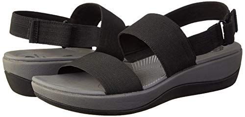 Clarks Arla Jacory, Sandalias de Talón Abierto para Mujer, Negro (Black-), 41 EU