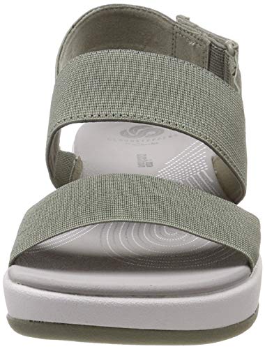 Clarks Arla Jacory, Sandalias de Talón Abierto para Mujer, Verde (Olive-), 38 EU