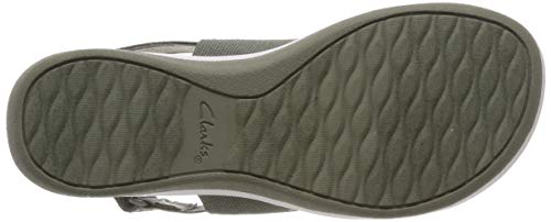 Clarks Arla Jacory, Sandalias de Talón Abierto para Mujer, Verde (Olive-), 38 EU