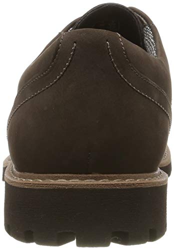 Clarks Batcombe Hall Derby - Zapatos de Cordones  para Hombre, Braun (Dark Brown Nub Dark Brown Nub), 43 EU