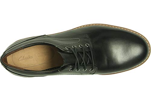 Clarks Batcombe Hall Derby - Zapatos de Cordones  para Hombre, Negro (Black Leather), 42.5 EU