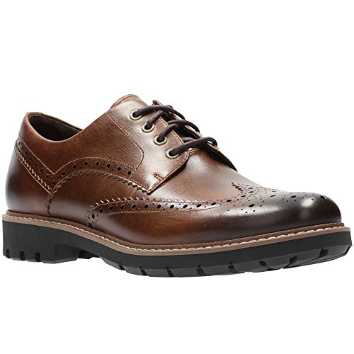 Clarks Batcombe Wing, Zapatos de Cordones Derby, Marrón (Dark Tan Lea-), 43 EU