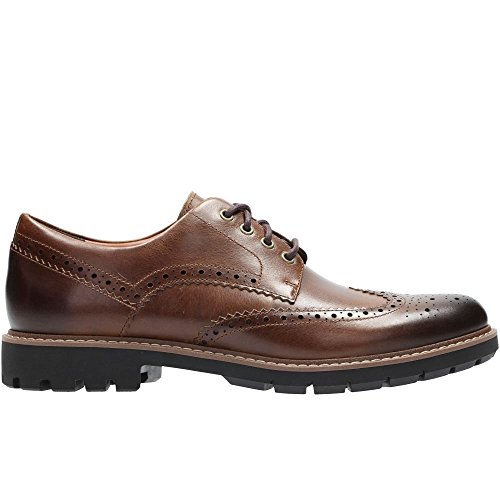 Clarks Batcombe Wing, Zapatos de Cordones Derby, Marrón (Dark Tan Lea-), 43 EU