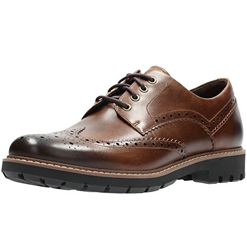Clarks Batcombe Wing, Zapatos de Cordones Derby, Marrón (Dark Tan Lea-), 43 EU