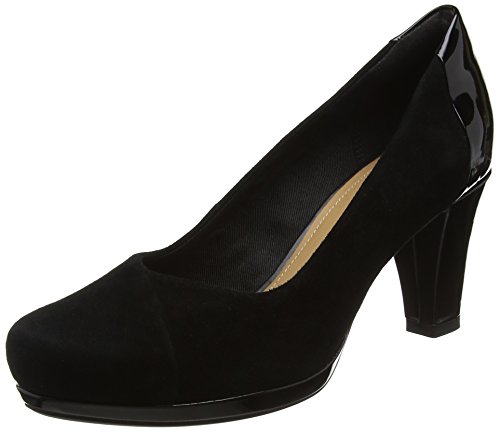 Clarks Chorus Carol, Zapatos de Tacón para Niñas, Negro (Black Combi), 35.5 EU