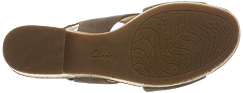 Clarks Maritsa Lara, Sandalia con Pulsera Tira de Tobillo, Verde (Olive Suede-), 38 EU