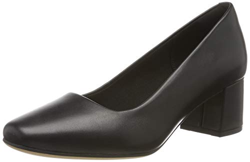 Clarks Sheer Rose, Zapatos de Tacón para Mujer, Negro (Black Leather Black Leather), 37 EU