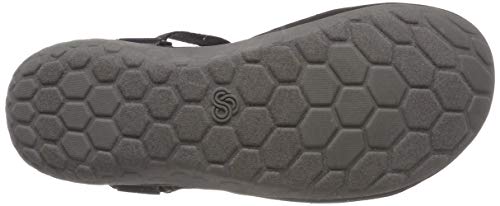 Clarks Step Beat Sun, Abierta Sandalias Punta Cerrada, Negro (Black-), 43 EU