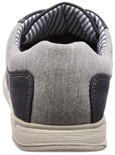 Clarks Step Isle Lace, Zapatos de Cordones Derby para Hombre, Azul (Navy Canvas-), 46 EU