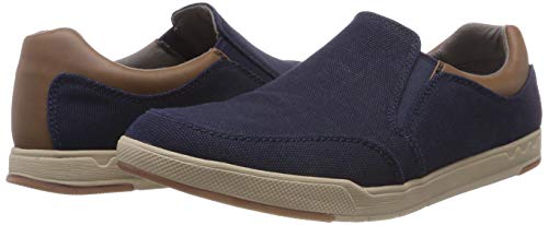 Clarks Step Isle Slip, Zapatillas sin Cordones para Hombre, Azul (Navy), 43 EU