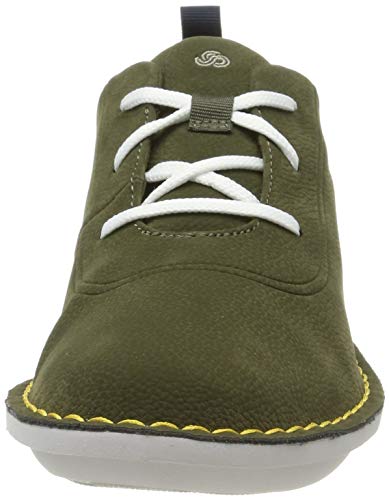 Clarks Step Weltfree, Zapatillas para Mujer, Verde (Khaki Khaki), 38 EU