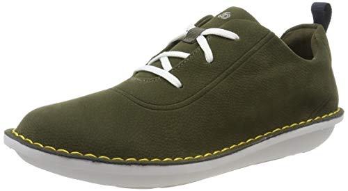Clarks Step Weltfree, Zapatillas para Mujer, Verde (Khaki Khaki), 38 EU