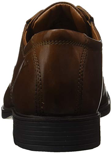 Clarks Tilden Cap, Zapatos de Cordones Derby para Hombre, Marrón (Dark TanLea), 41 EU