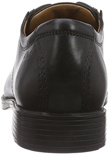 Clarks Tilden Plain, Zapatos Derby para Hombre, Negro (Black Leather), 47 EU