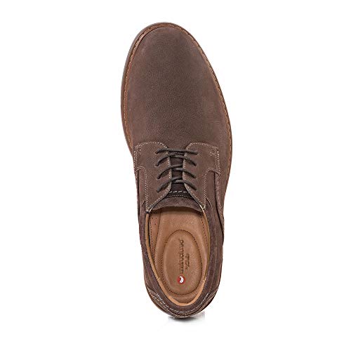 Clarks Un Geo Lace, Zapatos de Cordones Derby para Hombre, Marrón (Dark Brown Nubuck), 42.5 EU