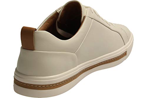 Clarks Un Maui Lace, Zapatos de Cordones Derby para Mujer, Blanco (White Leather-), 39 EU