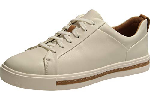 Clarks Un Maui Lace, Zapatos de Cordones Derby para Mujer, Blanco (White Leather-), 39 EU