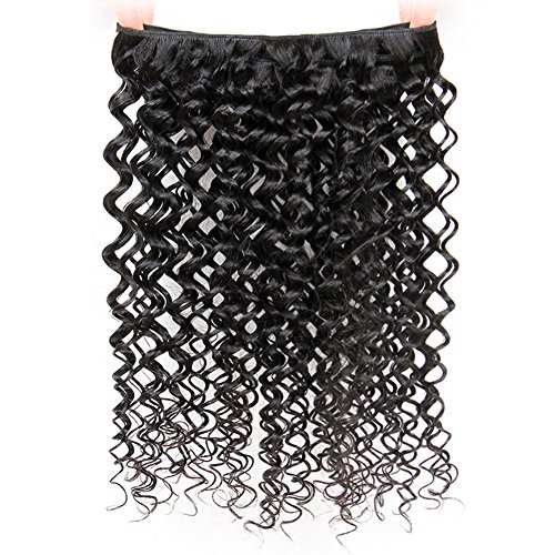 CLAROLAIR sin procesar extensiones brasileñas de cabello virgen verdadera trama brasileña cabello humano rizado tejer brasileño profundo (18 Inch)