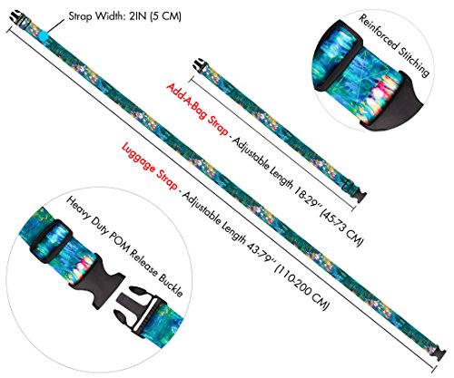 Claude Monet Water Lilies Vi Travel Maletero Correa Maleta Cinturón De Seguridad. Servicio Pesado y Ajustable. Debe Tener Accesorios de Viaje. 2 Correas de Equipaje y 2 Correas Añadir una Bolsa.