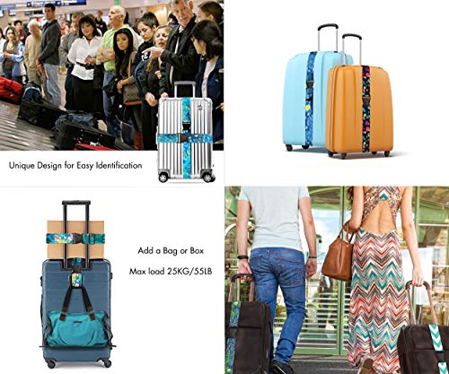 Claude Monet Water Lilies Vi Travel Maletero Correa Maleta Cinturón De Seguridad. Servicio Pesado y Ajustable. Debe Tener Accesorios de Viaje. 2 Correas de Equipaje y 2 Correas Añadir una Bolsa.