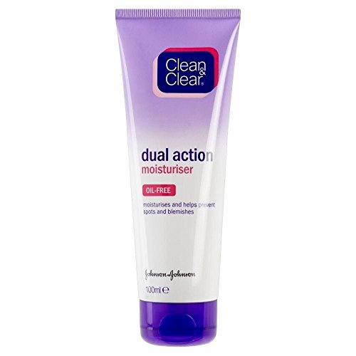 Clean & Clear Aceite De La Crema Hidratante De Doble Acción Gratuita (100ml) (Paquete de 2)