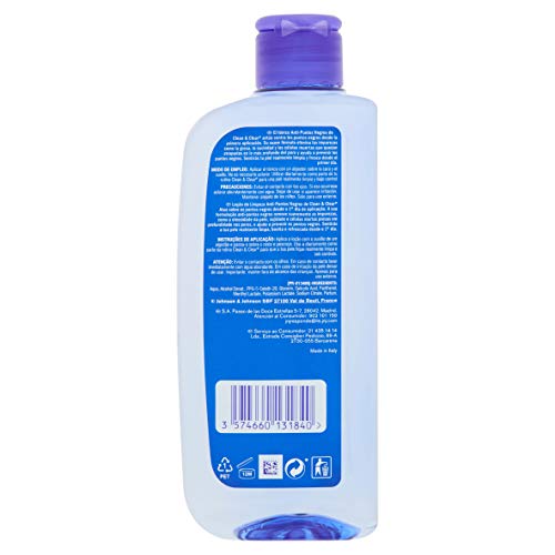 Clean&Clear - Tónico Limpiador Anti-puntos Negros, 200 ml