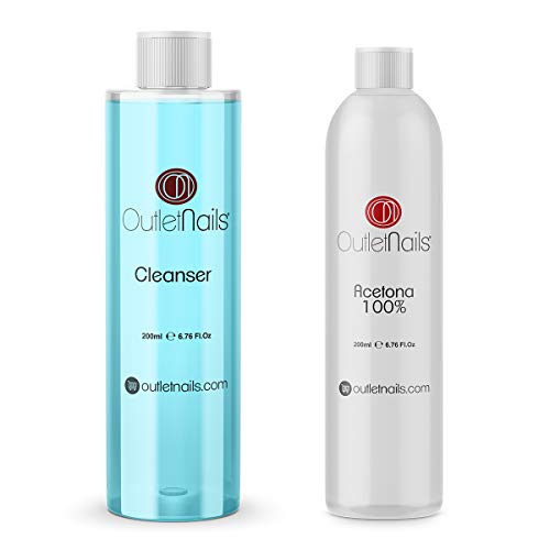 Cleaner 200ml Coco Azul + Acetona 100% Pura 200ml de alta calidad | Made in Spain