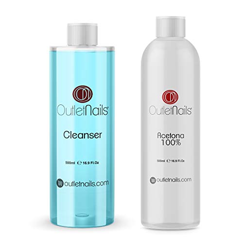 Cleaner 500ml Coco Azul + Acetona 100% Pura 500ml de alta calidad | Made in Spain