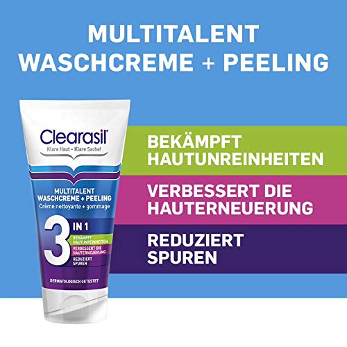 Clearasil Multi Talent Lavado Crema + exfoliante, 150 ml