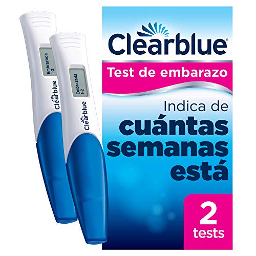 Clearblue Test de Embarazo Digital, Prueba de Embarazo con Indicador de Semanas, 2 Unidades