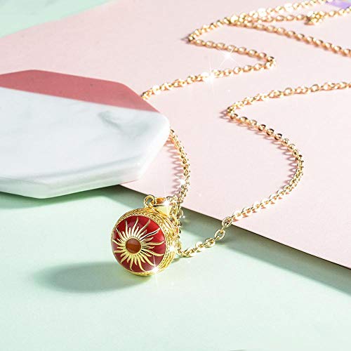 CLEARNICE Harmony Ball Sunshine Collar Chime Ball Campana Materna Campana Campana Campana Fetal Prenatal con Caja De Joyería