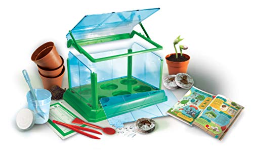 Clementoni 69490 Galileo Science - Mi primer invernadero, jardinera y semillas para pequeños jardineros y botánicos, juguete para niños a partir de 8 años