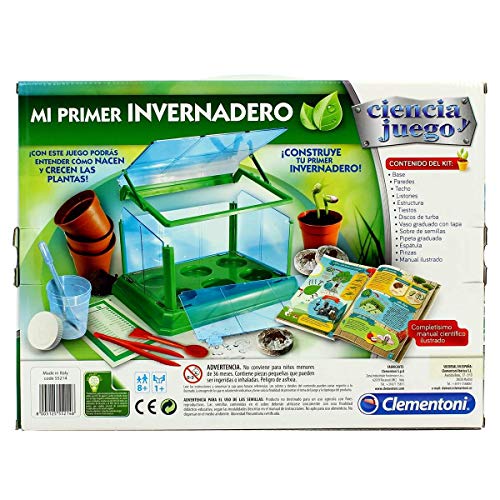 Clementoni- Juego Mi Primer Invernadero +8años 35x26 (55214)