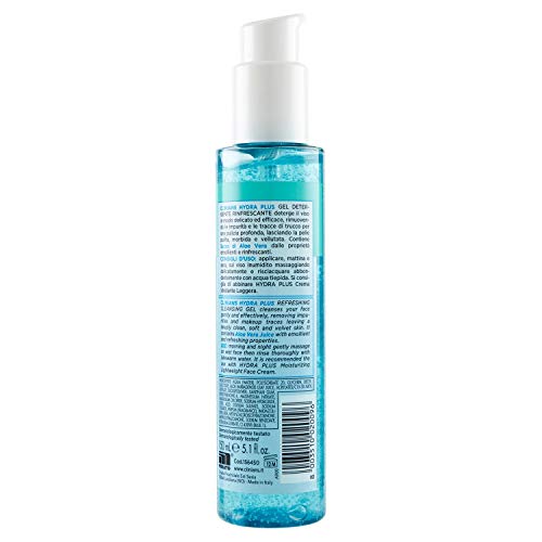 CLINIANS HYDRA PLUS, gel detergente facial refrescante para pieles normales o mixtas, con Jugo de Aloe Vera, 150 mL