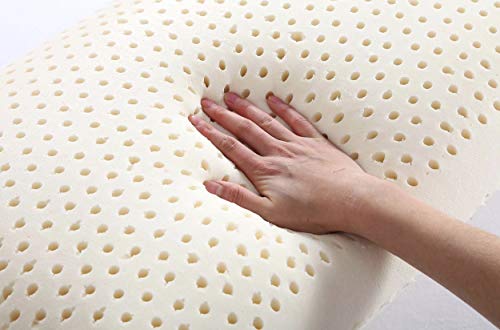 CLOEN Almohada Latex | 100% de látex Natural | Orificios Ultra Transpirables | Termorreguladora | Antiácaros e Hipoalergénica | Cervical | Fabricación Nacional | Model Latex Pillow (150 cm)