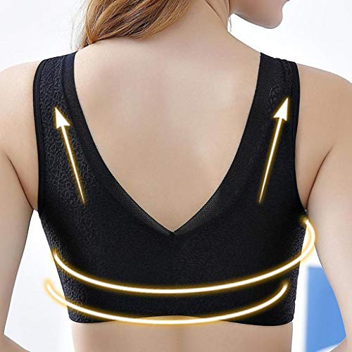 Cloud ROM Mujer Chica Sujetador Deportivo Cremallera De Apertura Frontal Sujetador De Suave Bra Todos los días Comodo Lencería Sexy Push up Ropa Interior