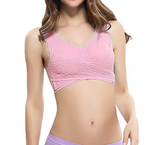 Cloud ROM Sujetadore Deportivo Encaje Sexy Transpirable Confort Yoga Deportes Tops Frontal Cruzada Hebilla Lateral Sostén Suave Comodo Lencería Chaleco