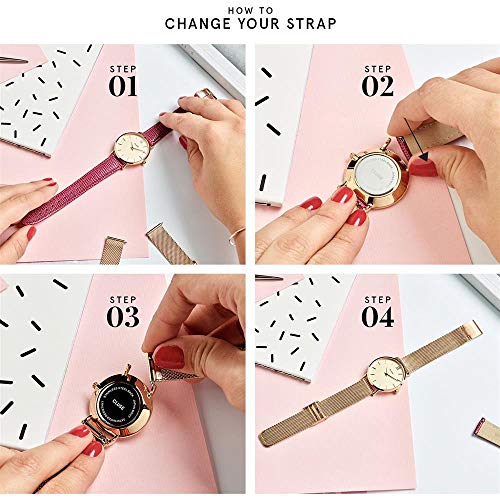 CLUSE Reloj Analógico para Mujer de Cuarzo con Correa en Acero Inoxidable CL60003