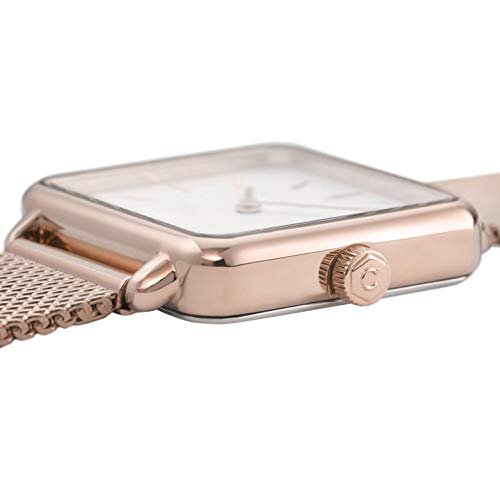 CLUSE Reloj Analógico para Mujer de Cuarzo con Correa en Acero Inoxidable CL60003