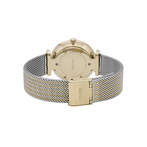 CLUSE Reloj Analógico para Mujer de Cuarzo con Correa en Acero Inoxidable CL61002