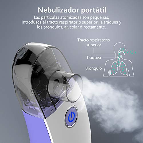 CocoBear Nebulizador Inhalador Portátil con Boquilla y Máscara, Adecuado para Adultos y Niños, Desmontable e Ideal para Enfermedades Respiratorias