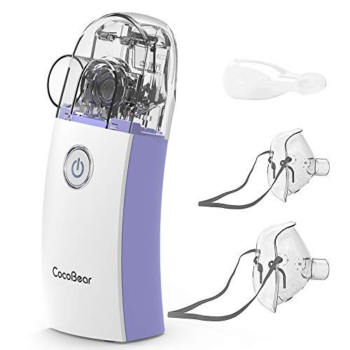 CocoBear Nebulizador Inhalador Portátil con Boquilla y Máscara, Adecuado para Adultos y Niños, Desmontable e Ideal para Enfermedades Respiratorias