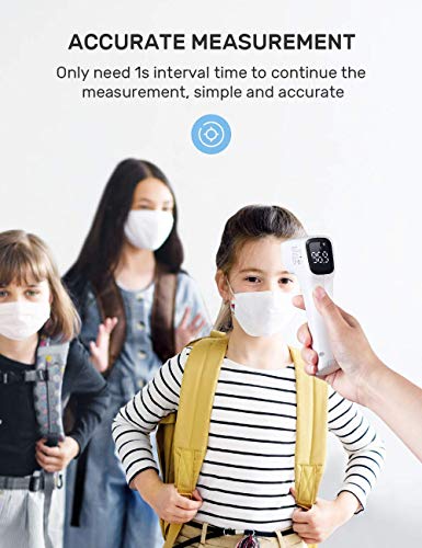 CocoBear Termómetro digital para bebés, termómetro sin contacto, termómetro infrarrojo, termómetro para la frente, termómetro para niños y adultos, medición precisa Tiempo de medición de 1 segundo