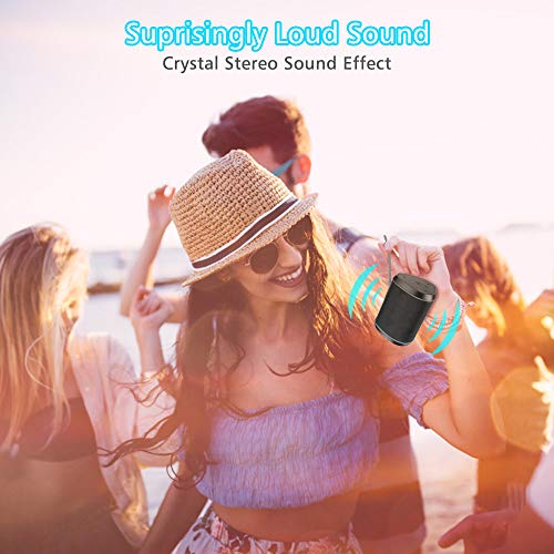 Cocoda Altavoces Bluetooth Portatiles, Mini Altavoz Inalambricos con Sonido Estéreo, Graves Enriquecidos, 18m Bluetooth Distancia, Micrófono Incorporado, Tarjeta TF/Aux Compatible, IPX6 para Exterior