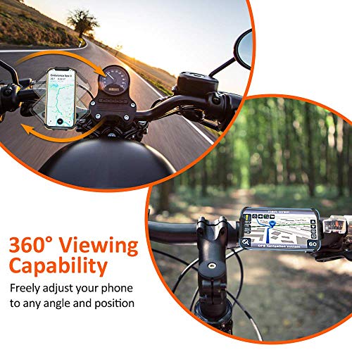 Cocoda Soporte Móvil Bicicleta, Soporte Movil Moto, Rotación 360° Ajustable Universal Montaje para Manillar de Bicicleta Compatible con iPhone 11 Pro Max/11 Pro/11/XS MAX, Samsung- 4.7'' - 6.5''